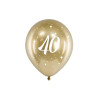 Balony Glossy 30cm, 40, złoty (1 op. / 6 szt.)