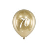 Balony Glossy złote 70 urodziny (1 op. / 6 szt.)