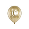 Balony Glossy złote 90 urodziny (1 op. / 6 szt.)