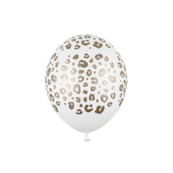 Balony 30 cm, Cętki, Pastel Pure White (1 op. / 50 szt.)