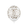 Balony 30 cm, Cętki, Pastel Pure White (1 op. / 50 szt.)