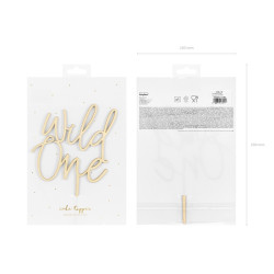 Topper drewniany Wild One, 22cm
