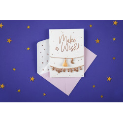 Kartka z bransoletkami Make a wish!, 10.5x14.8cm