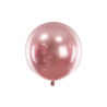 Balon okrągły Glossy Kula 60cm, różowe złoto lateksowy gumowy
