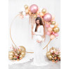 Balon okrągły Glossy Kula 60cm, różowe złoto lateksowy gumowy