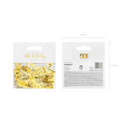 Konfetti metalizowane, liczba 50, 15g
