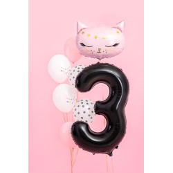 Balon foliowy Cyfra ''3'', 86cm, czarny