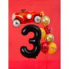 Balon foliowy Cyfra ''3'', 86cm, czarny