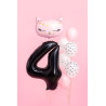 Balon foliowy Cyfra ''4'', 86cm, czarny