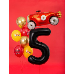 Balon foliowy Cyfra ''5'', 86cm, czarny