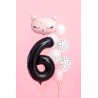 Balon foliowy Cyfra ''6'', 86cm, czarny
