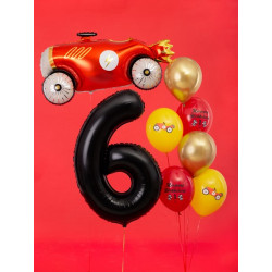 Balon foliowy Cyfra ''6'', 86cm, czarny