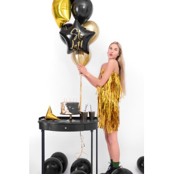 Balon foliowy gwiazdka Sto Lat! 40cm NA URODZINY czarna