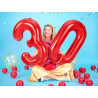 Balon foliowy Cyfra ''4'', 86cm, czerwony