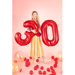 Balon foliowy Cyfra ''6'', 86cm, czerwony