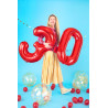 Balon foliowy Cyfra ''7'', 86cm, czerwony