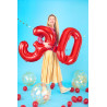 Balon foliowy Cyfra ''8'', 86cm, czerwony