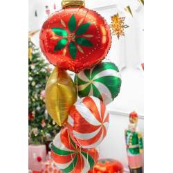 Balon foliowy Bombka, 45x45cm, mix