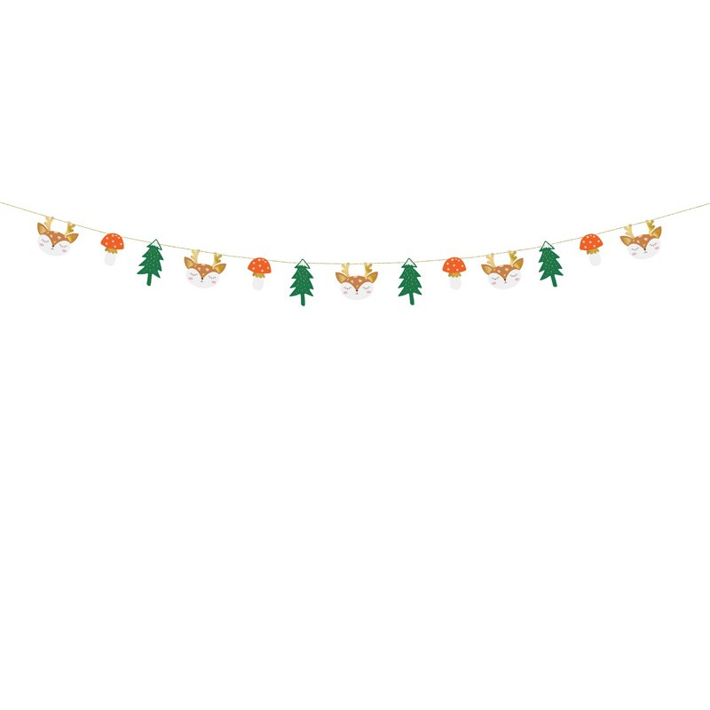 Girlanda papierowa Las, mix, 1.7m