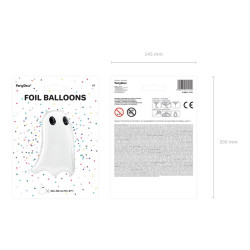 Balon foliowy Duch 68cm Duszek na Halloween