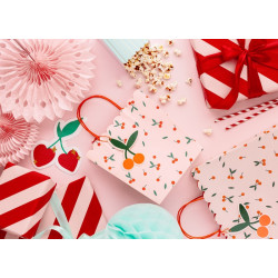 Torebki na prezenty Wisienki, mix, 26x32x13cm