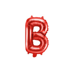 Balon foliowy Litera ''B'', 35cm, czerwony