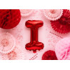 Balon foliowy Litera ''I'', 35cm, czerwony