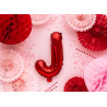 Balon foliowy Litera ''J'', 35cm, czerwony