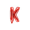Balon foliowy Litera ''K'', 35cm, czerwony