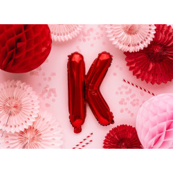 Balon foliowy Litera ''K'', 35cm, czerwony