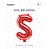 Balon foliowy Litera ''S'', 35cm, czerwony