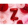 Balon foliowy Litera ''Z'', 35cm, czerwony