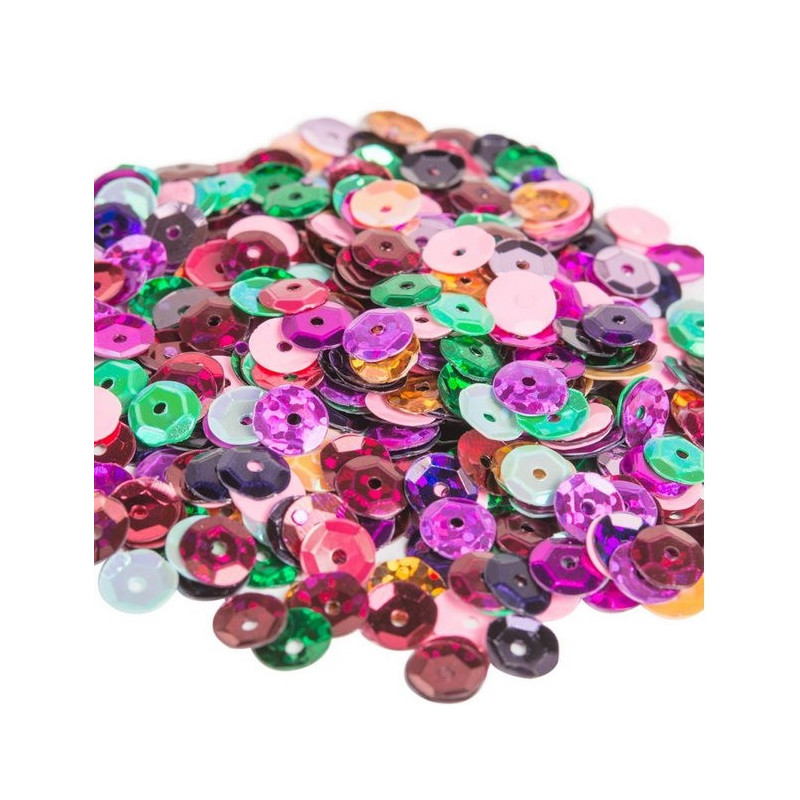 Cekiny łamane 8mm mix kolorów 12g - ponad 500szt