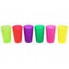 Kubki plastikowe 6szt Kolorowe mix kolorów
