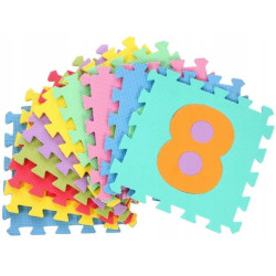 Puzzle PIANKOWE mata edukacyjna 10szt CYFRY