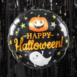 Balon foliowy Happy Halloween dynia duszek 45cm