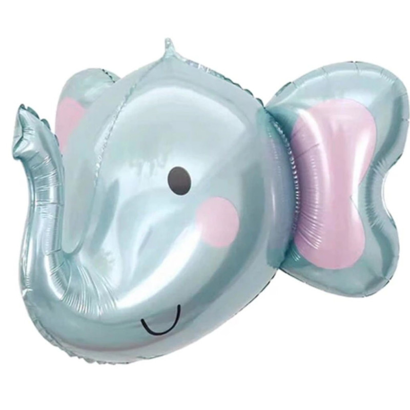 Balon foliowy Słoń błękitny 3D 59x51cm