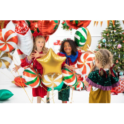 Balon foliowy Cukierek, 35cm, złoty