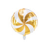 Balon foliowy Cukierek, 35cm, złoty