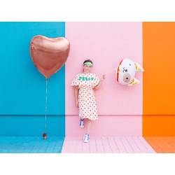 Balon foliowy Serce, 72x73cm, różowe złoto