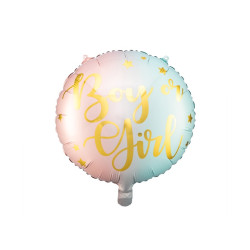 Balon foliowy Boy or Girl, 35cm, mix