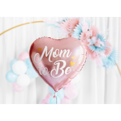 Balon foliowy Mom to Be, 35cm, różowy