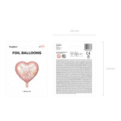 Balon foliowy Mom to Be, 35cm, różowy