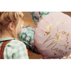 Balon foliowy "Kocham Cię Mamo" Dzień Mamy 45 cm różowy