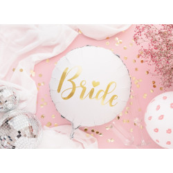 Balon foliowy Bride biało-złoty Panna Młoda 45cm
