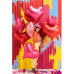 Balon foliowy Serce, 75x64,5 cm, czerwony
