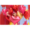 Balon foliowy Serce, 75x64,5 cm, różowy