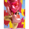 Balon foliowy Serce, 75x64,5 cm, różowy