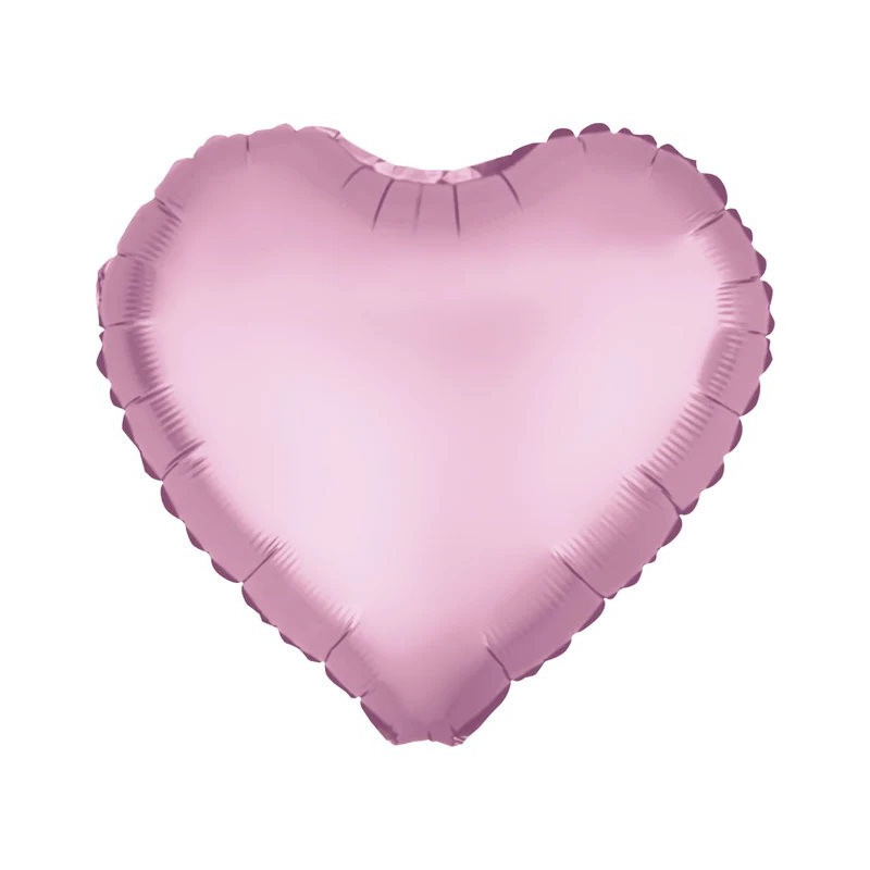 Balon foliowy Serce MATOWE jasnoróżowe 45cm