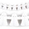 Girlanda Duszki Halloween 3D papierowa biała 3m